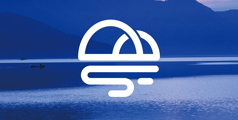 石門(mén)藍鎮logo設計
